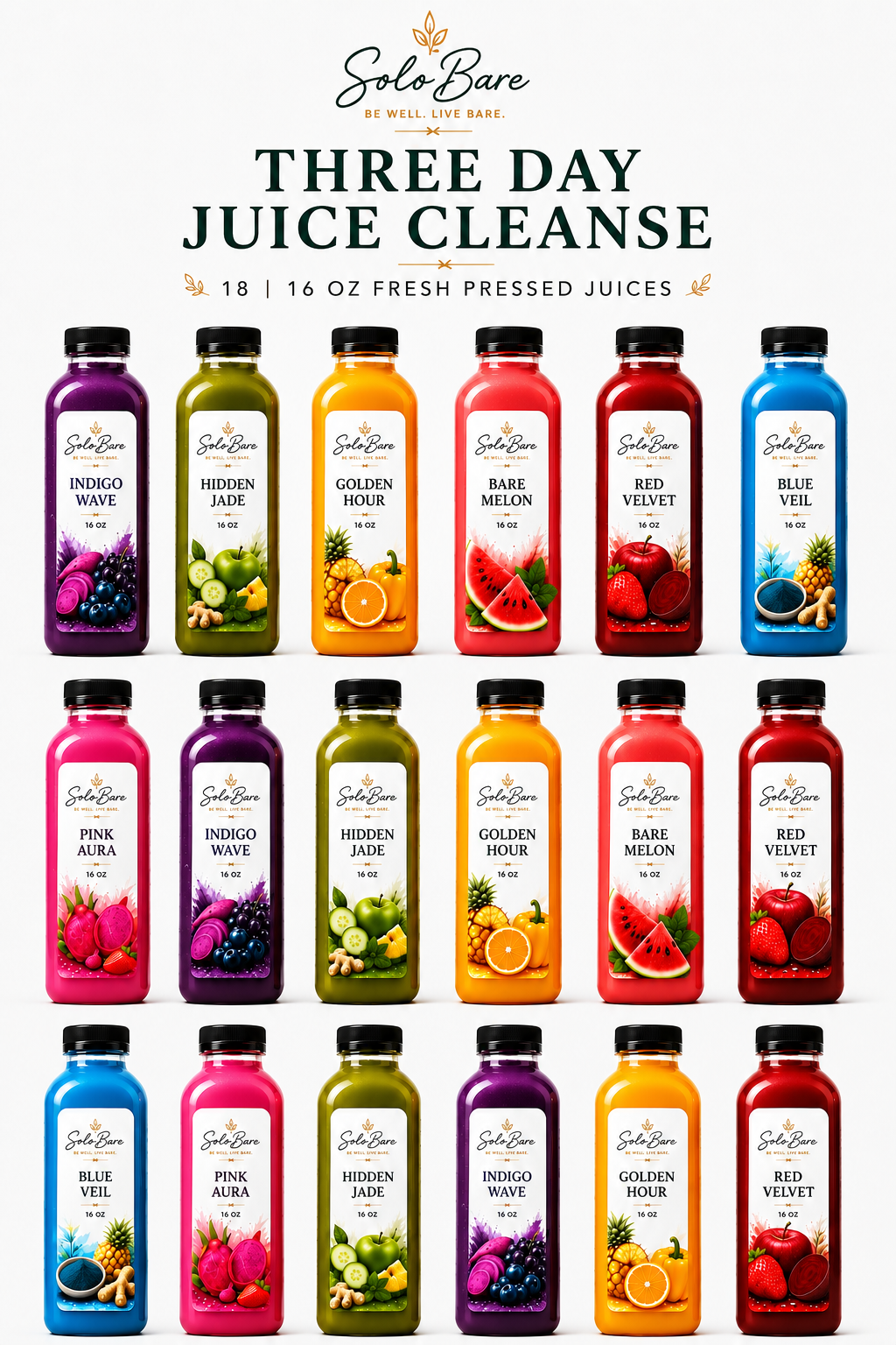 Solobare - Juice Cleanse Three Day